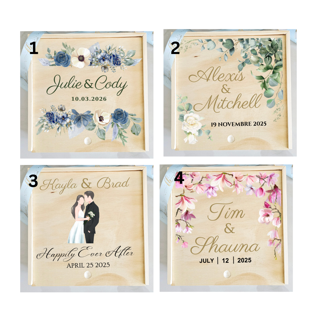 3D Acrylic Name Wood Heirloom Box