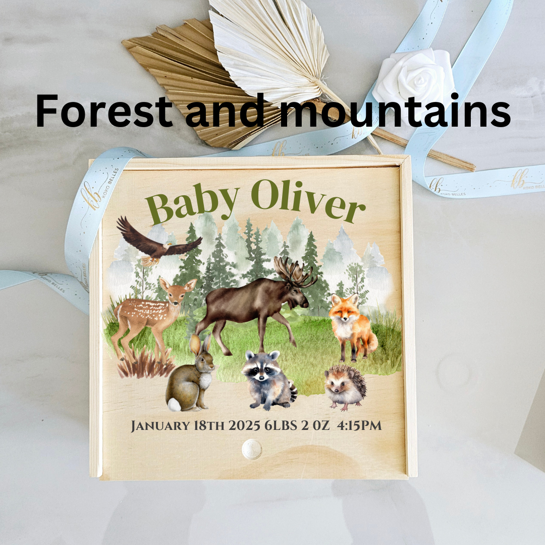 Uv printed Personalized Baby Keepsake Box