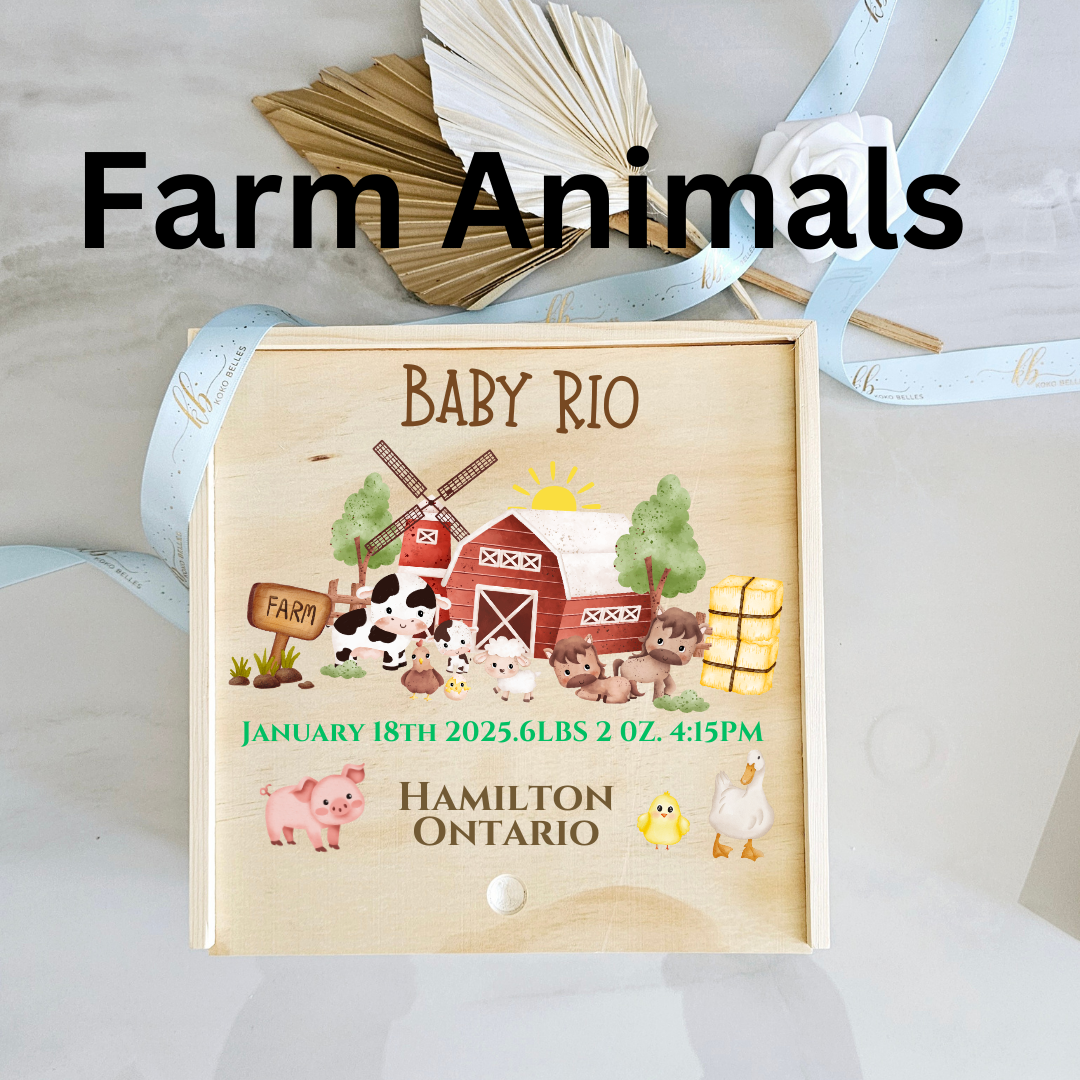 Uv printed Personalized Baby Keepsake Box