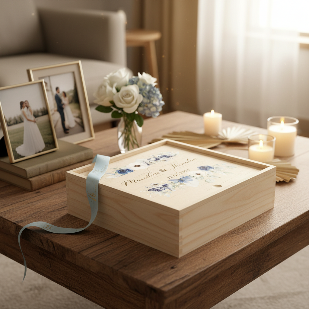 Personalized UV Printed Wooden Memory Box
