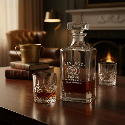 Personalized Vintage Whiskey Decanter with personalized Name