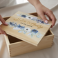 Personalized Wedding Keepsake Box with Hands Opening