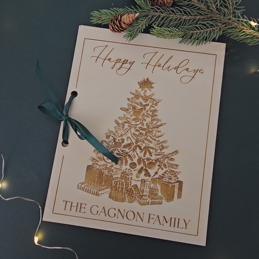 Personalized Holiday Card Keeper