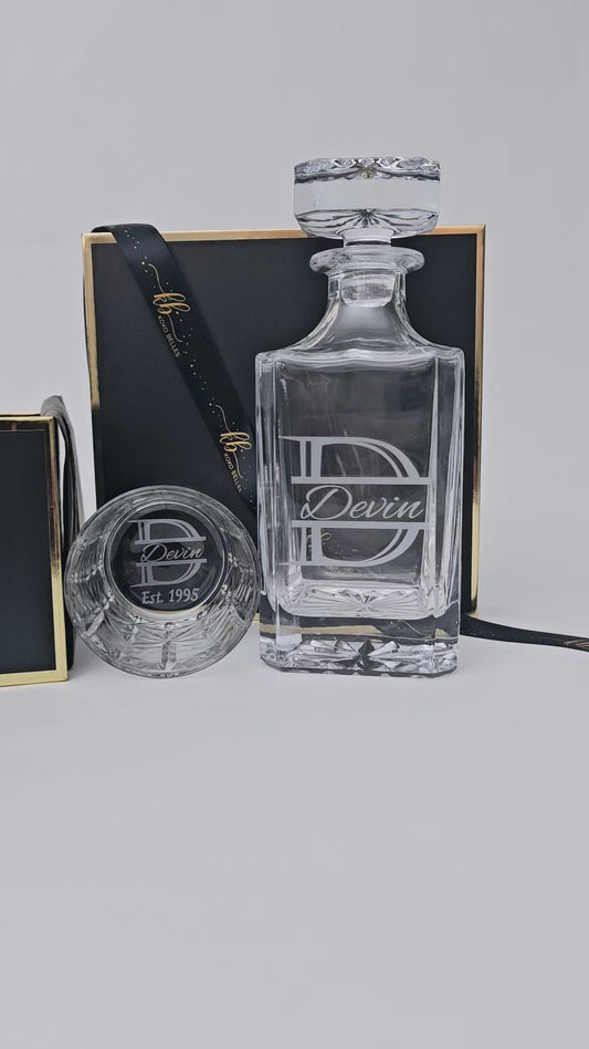 Personalized Whiskey Decanter Duo