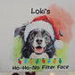 Festive Holiday Custom Pet Portrait - Personalized Dog Lover Gift