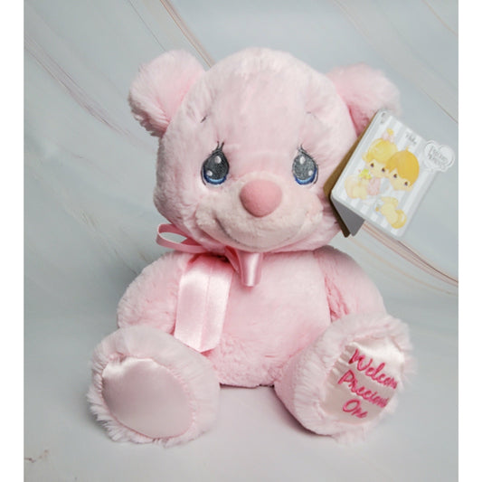 'Welcome Precious One' - Ours en peluche Rose