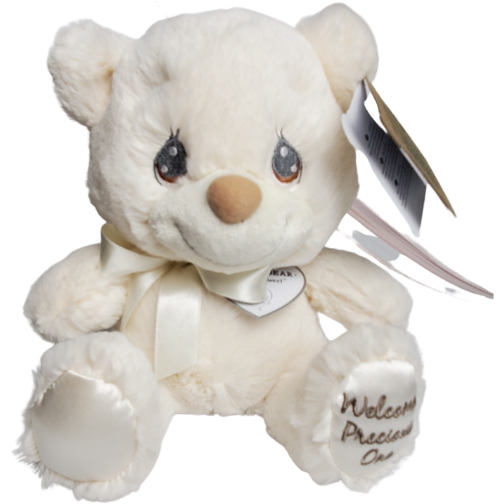 'Welcome Precious One' - Cream Stuffed Bear