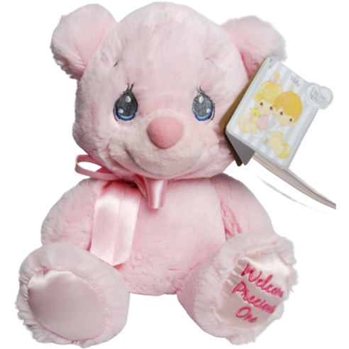 'Welcome Precious One' - Pink Stuffed Bear