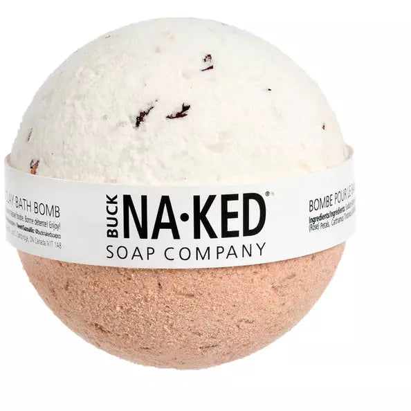 Buck Naked Rose with Moroccan Red Clay - Bombe De Bain