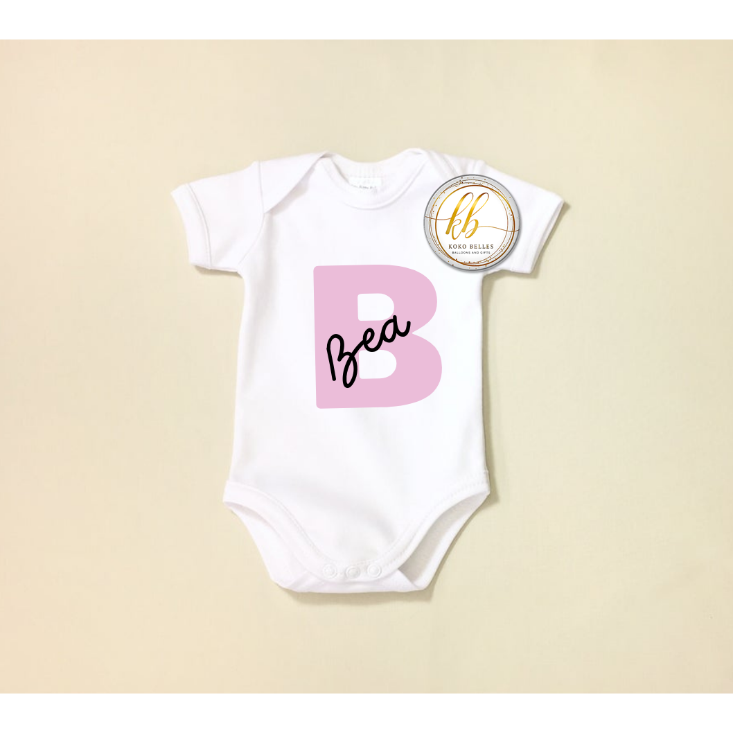 Personalized Baby Onesie Initial